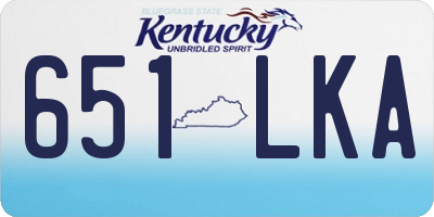 KY license plate 651LKA
