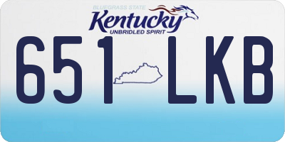 KY license plate 651LKB