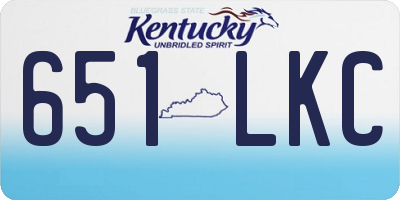 KY license plate 651LKC