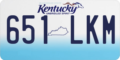 KY license plate 651LKM