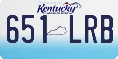 KY license plate 651LRB