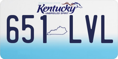 KY license plate 651LVL