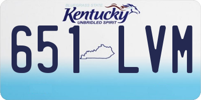 KY license plate 651LVM