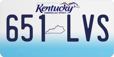 KY license plate 651LVS