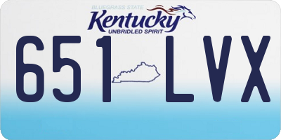 KY license plate 651LVX