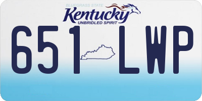 KY license plate 651LWP
