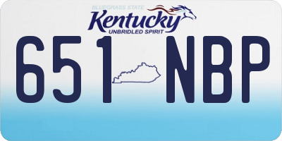 KY license plate 651NBP