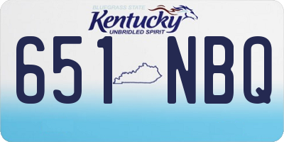 KY license plate 651NBQ