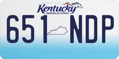 KY license plate 651NDP