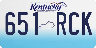 KY license plate 651RCK