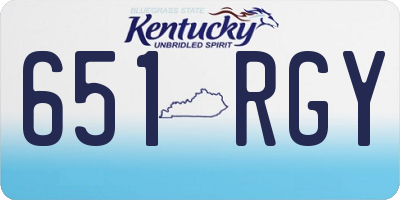 KY license plate 651RGY