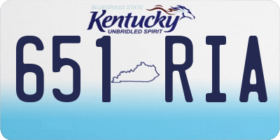 KY license plate 651RIA