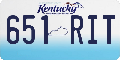 KY license plate 651RIT