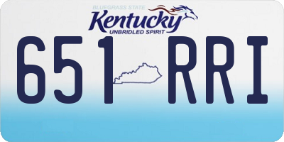 KY license plate 651RRI