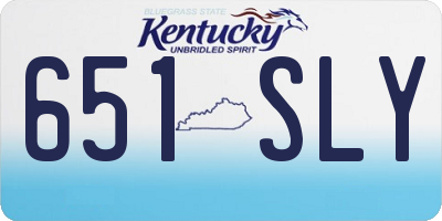KY license plate 651SLY