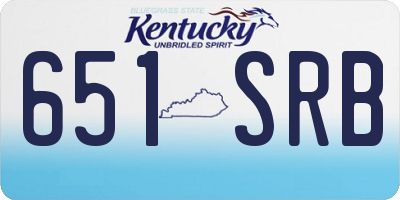 KY license plate 651SRB