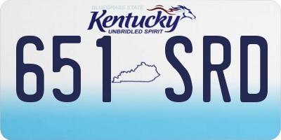 KY license plate 651SRD