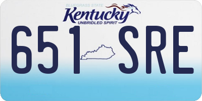 KY license plate 651SRE