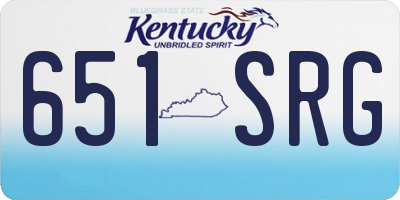 KY license plate 651SRG