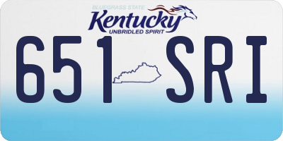 KY license plate 651SRI