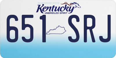KY license plate 651SRJ