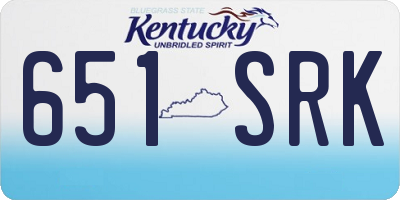 KY license plate 651SRK