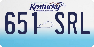 KY license plate 651SRL