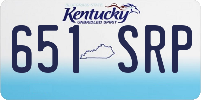 KY license plate 651SRP