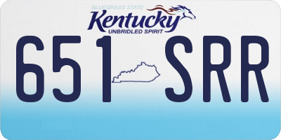 KY license plate 651SRR