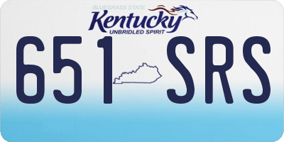 KY license plate 651SRS