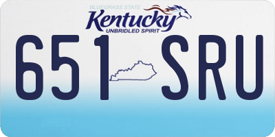 KY license plate 651SRU