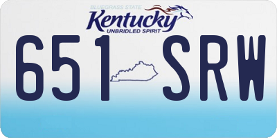 KY license plate 651SRW