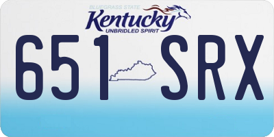 KY license plate 651SRX