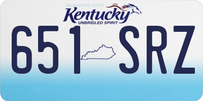 KY license plate 651SRZ