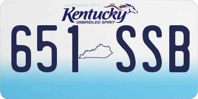 KY license plate 651SSB
