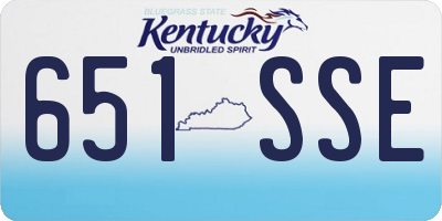 KY license plate 651SSE