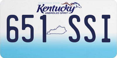 KY license plate 651SSI