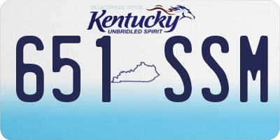 KY license plate 651SSM