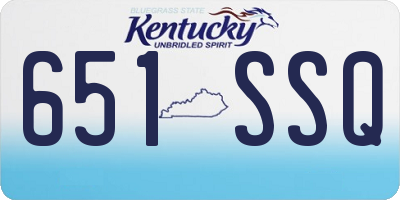 KY license plate 651SSQ