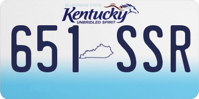 KY license plate 651SSR