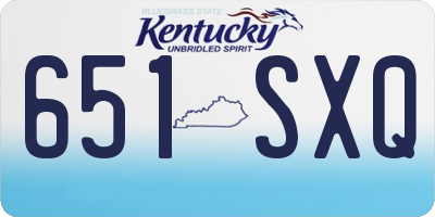 KY license plate 651SXQ