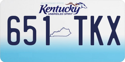 KY license plate 651TKX