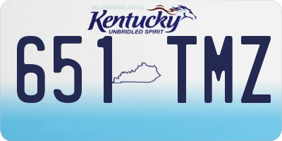KY license plate 651TMZ