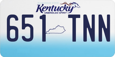 KY license plate 651TNN
