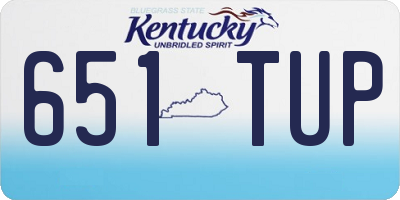 KY license plate 651TUP