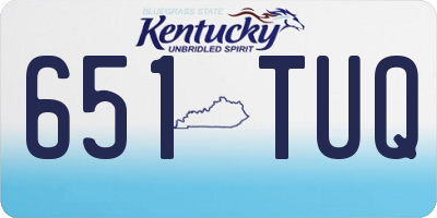 KY license plate 651TUQ