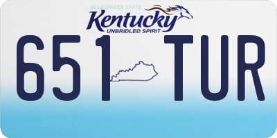 KY license plate 651TUR