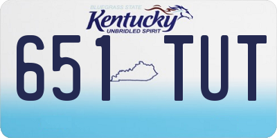 KY license plate 651TUT