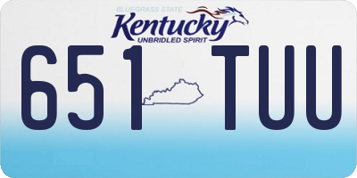 KY license plate 651TUU