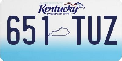 KY license plate 651TUZ